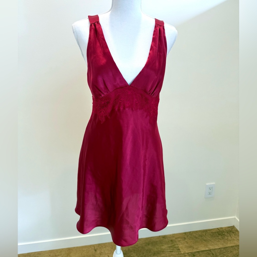 Jones New York Babydoll Slip Dress Chemise Romantic Lace Victorian size Small